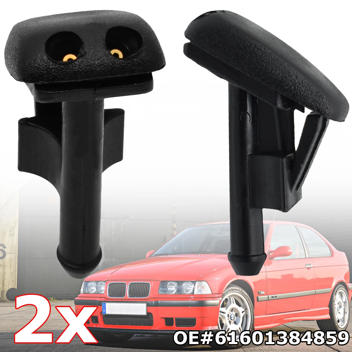 Boquilla limpiaparabrisas delantero BMW E36, OEM 61601384859