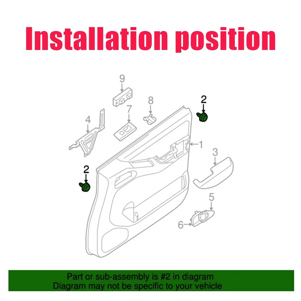Clip de panel de puerta Nissan 80999-VE000 para Almera N16 y Qashqai J10 - imagen 2