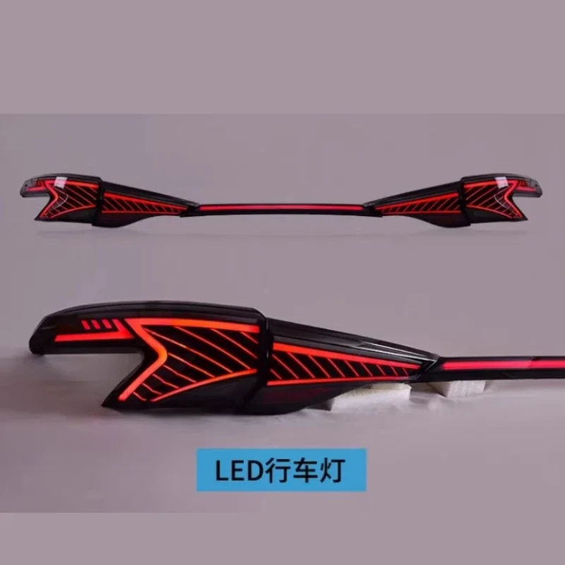 Luz trasera Led a través de conjunto de lámpara para Toyota Sienna 2021-2023 luz central trasera modificada lámpara de freno de señal de giro accesorios de coche - imagen 3