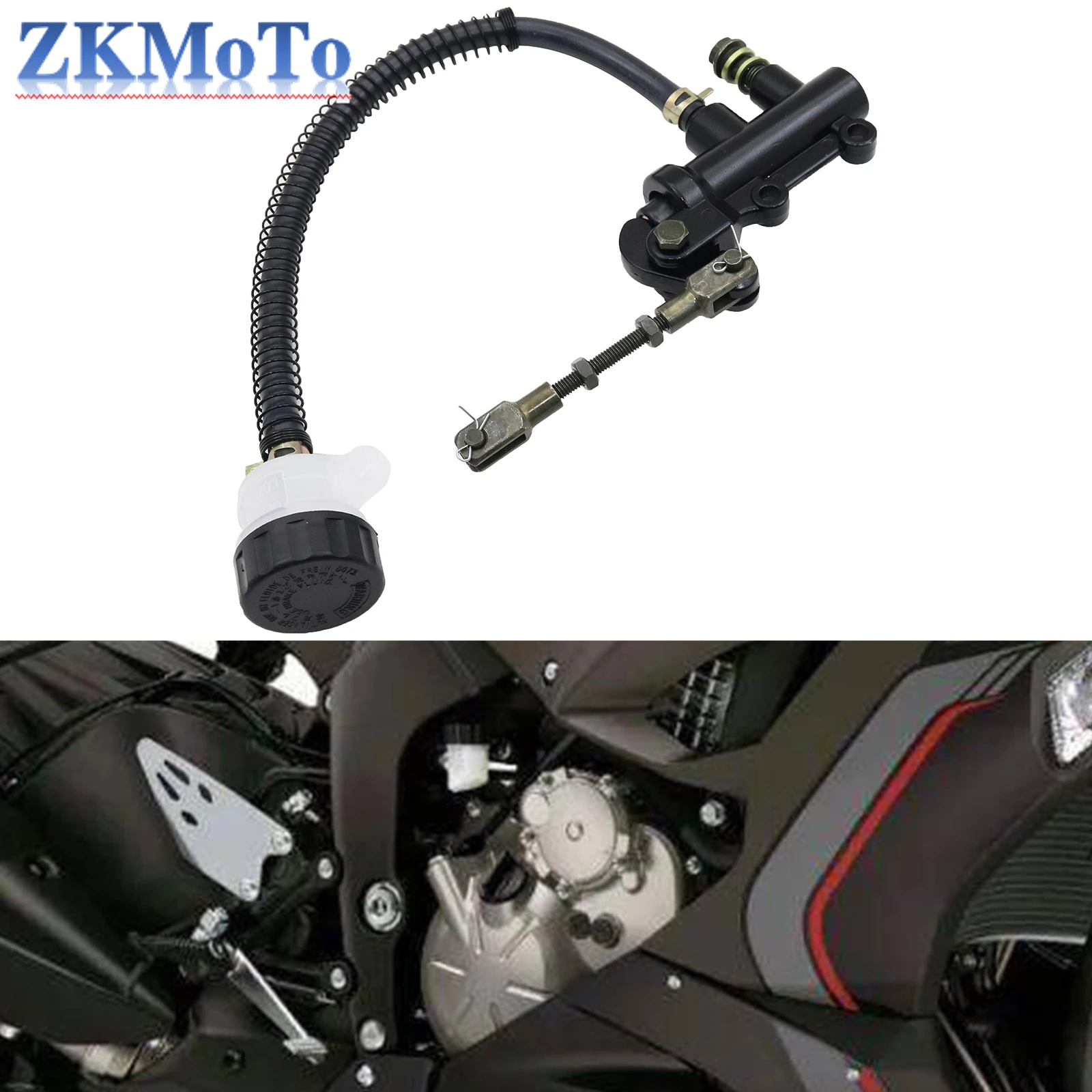 Bomba de freno trasero universal con depósito – Kawasaki Ninja ZX-6R