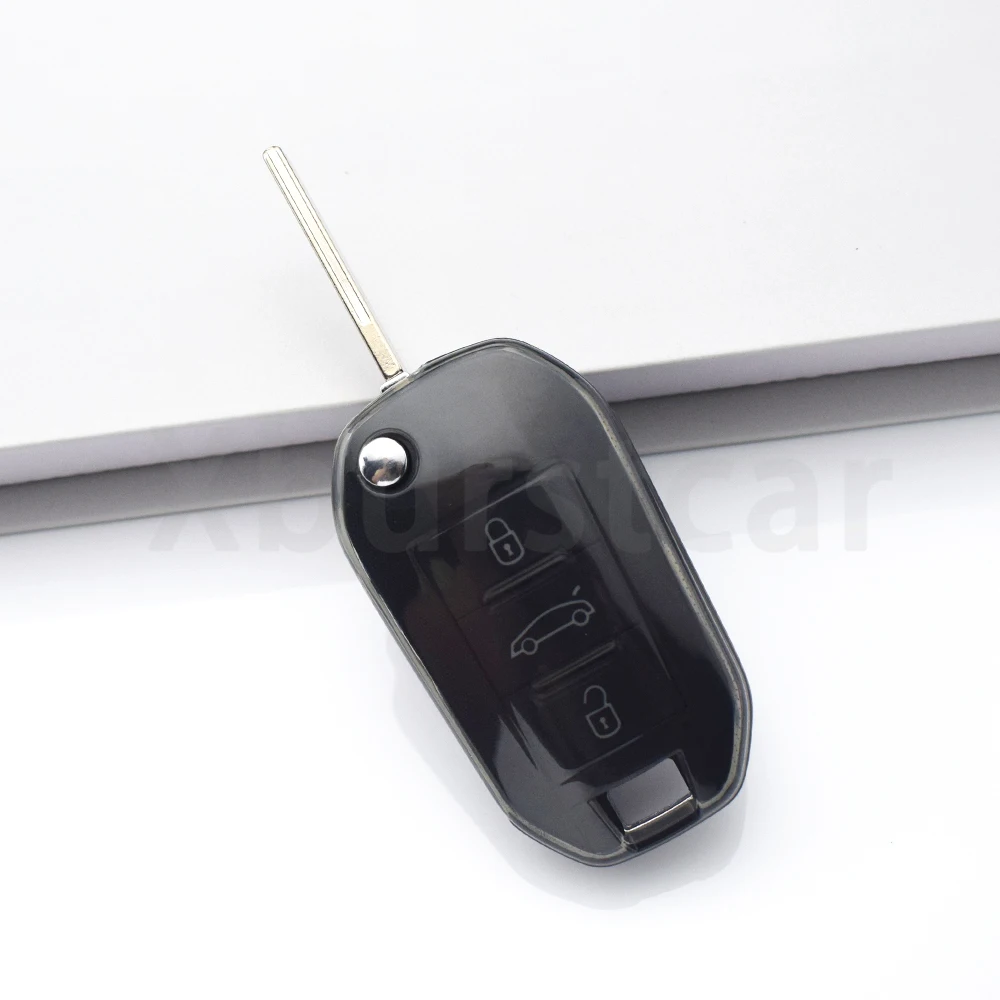 Funda llave mando TPU transparente Citroën C3 C4 y Peugeot 208 308 - imagen 5