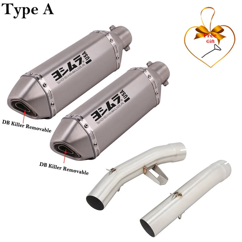 Silencioso de escape para Yamaha FJR 1300 con tubo doble y DB Killer - imagen 4