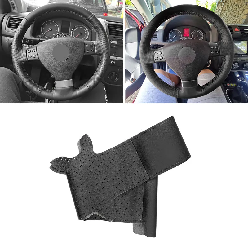 Funda de volante negra perforada – VW Golf V, Jetta MK5