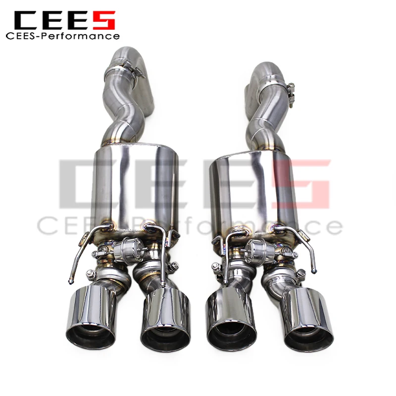 Tubos de escape de eje cees para Chevrolet Corvette C6 V8 6.2L 2009-2013, sistema de escape, silenciador de acero inoxidable - imagen 5