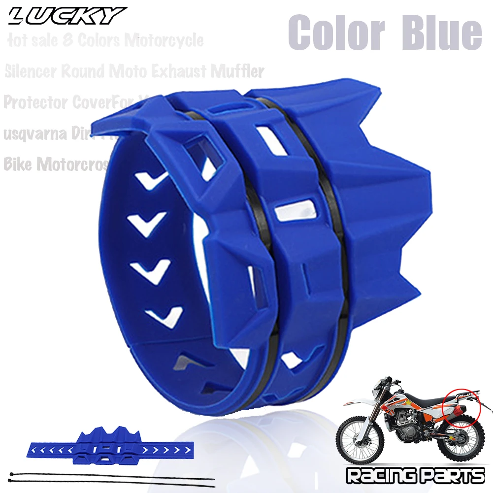 Protector de escape instalado en una motocicleta todoterreno