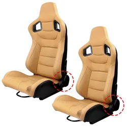 Asiento baquet universal regulable 180° cuero competición