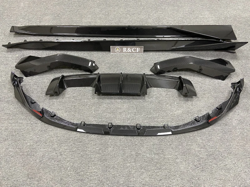 Kit fibra carbono BMW G80 G82 M3 M4 – difusor, faldas y spoiler - imagen 2