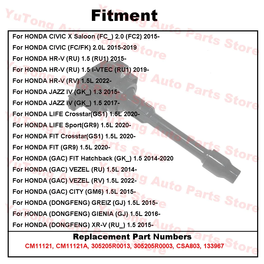 Bobina de encendido Honda Civic, Fit y HR-V 1.5L L15B - imagen 2