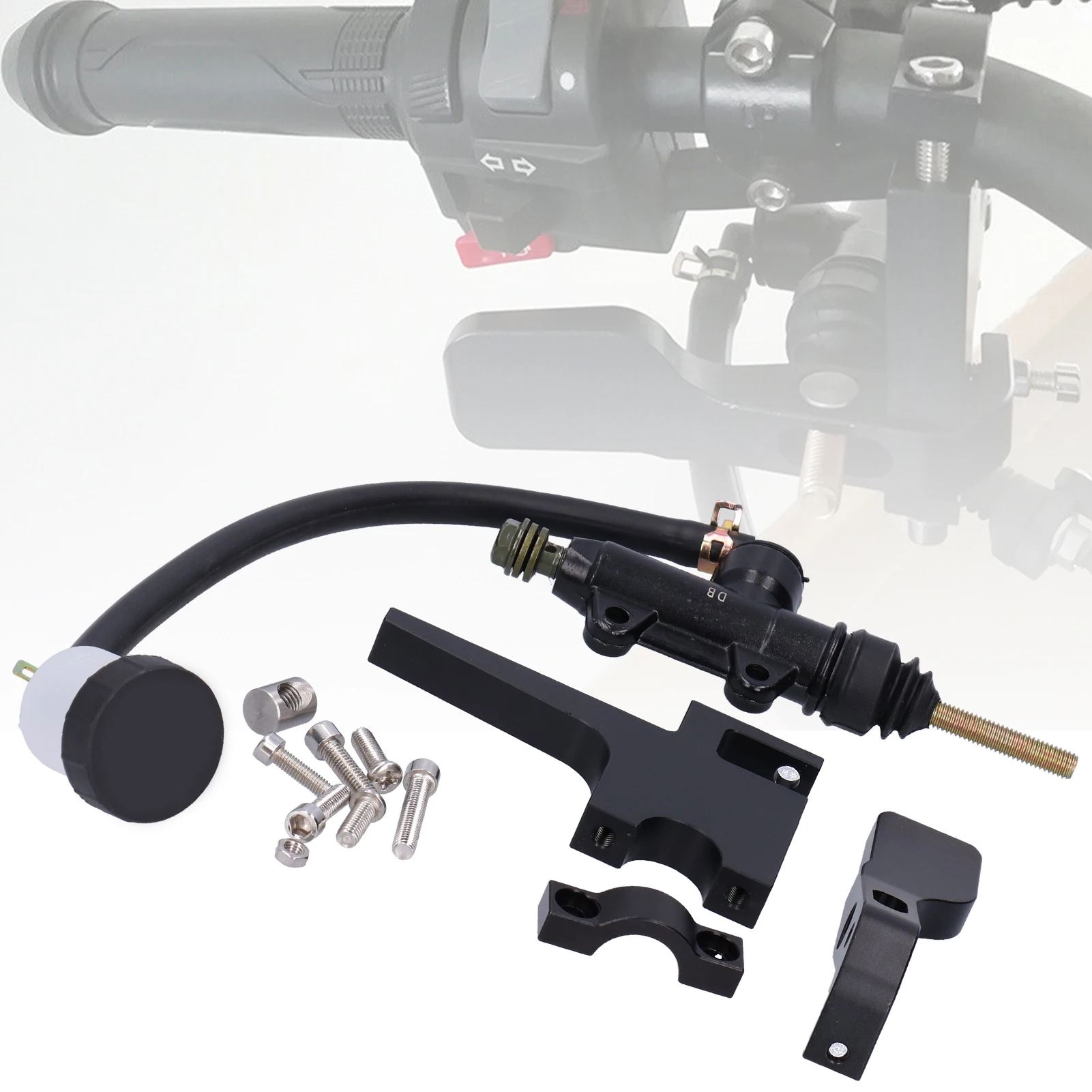 Kit palanca de freno de pulgar para moto, cilindro maestro trasero 7/8 - imagen 3