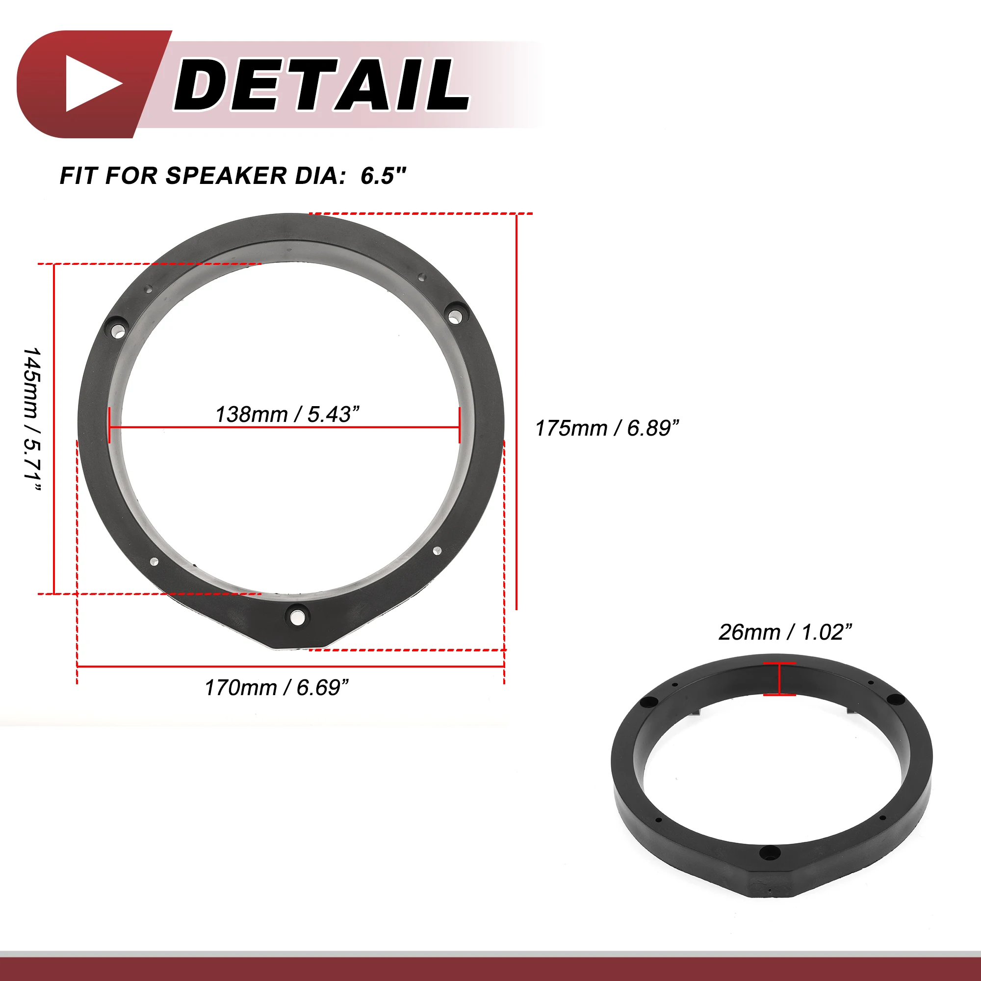 Anillos adaptadores de altavoz X Autohaux – Honda CR-Z 2011-2016 - imagen 5