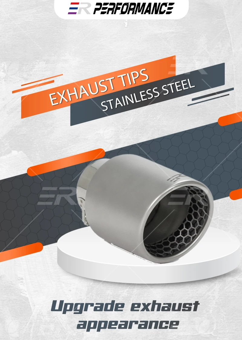 Puntas de escape de acero inoxidable mate