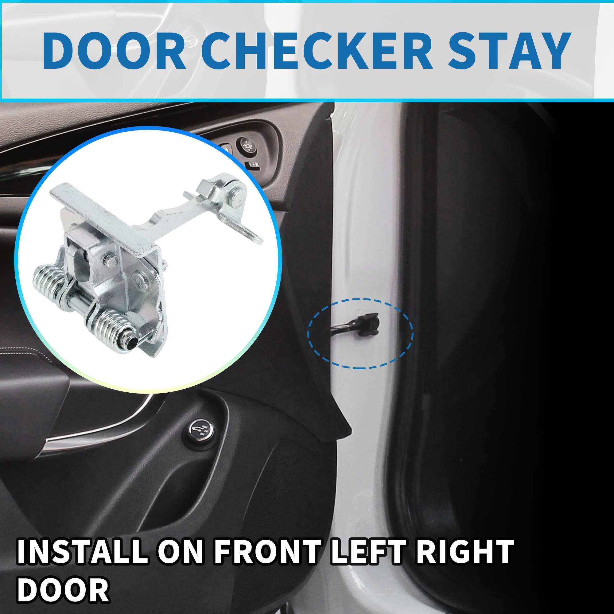 UXCELL Tope de correa de retención de puerta limitador soporte de retención de puerta tope para Citroen Xsara 1997-2005 comprobador de puerta delantera izquierda derecha