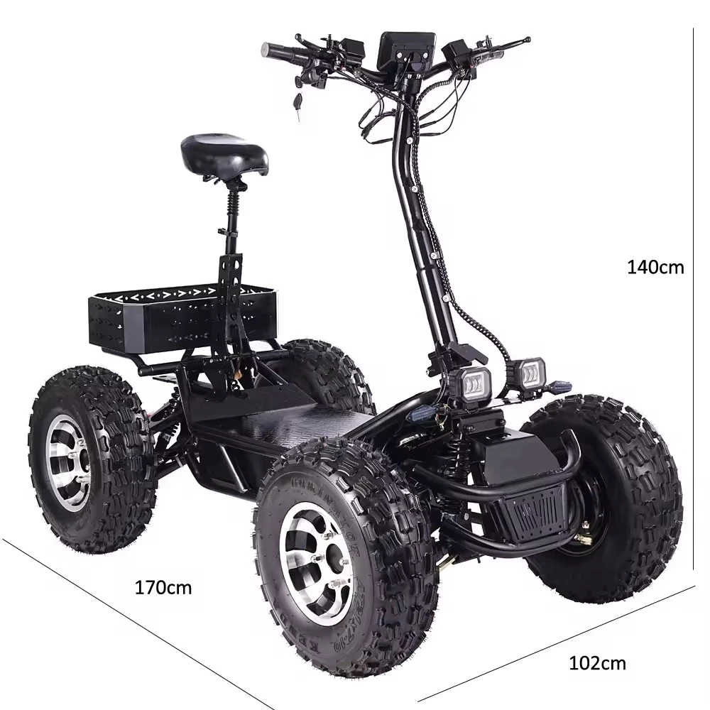Scooter eléctrico todoterreno de cuatro motores todo terreno 4x4 de alto rendimiento estilo ATV para buscadores de aventuras - imagen 3