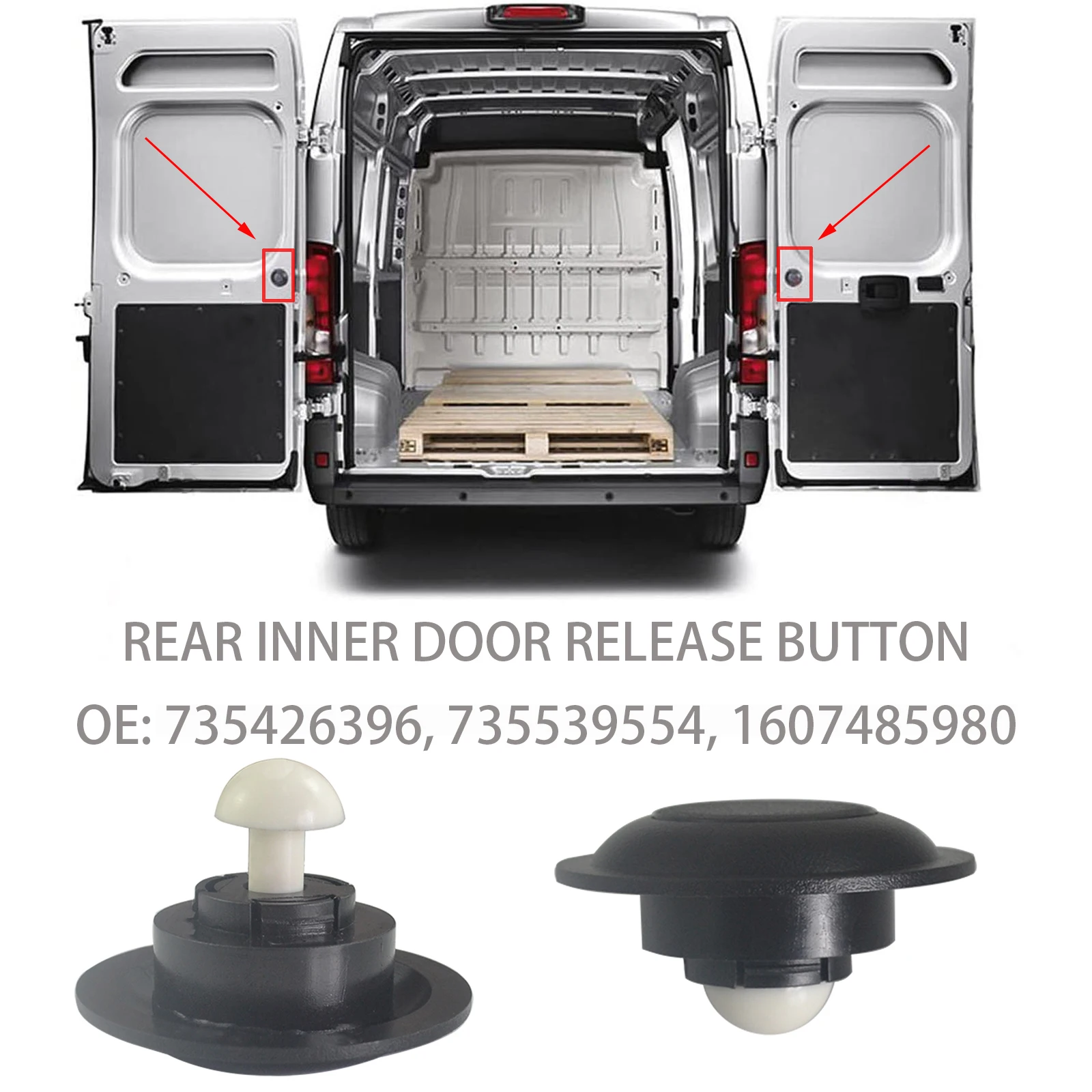 Pulsador maletero Fiat Ducato, Peugeot Boxer, Citroen Relay 2006-2021