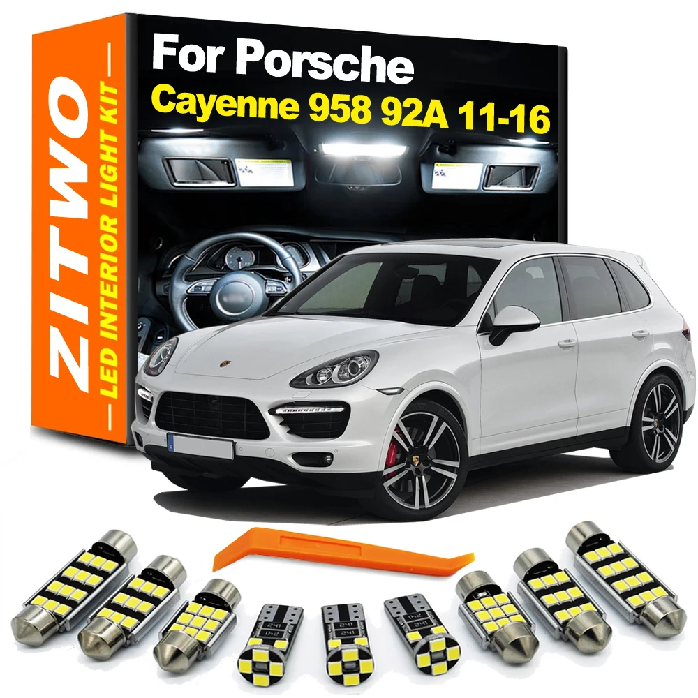 ZITWO-Kit de bombilla LED para puerta de techo, luz Interior completa de 17 piezas, para Porsche Cayenne 958, 92A, 2011, 2012, 2013, 2014, 2015, 2016