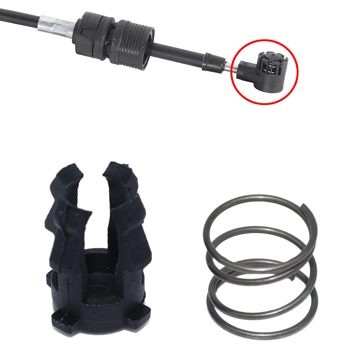 Detalle del conector de cambio suelto reparado para Ford Transit