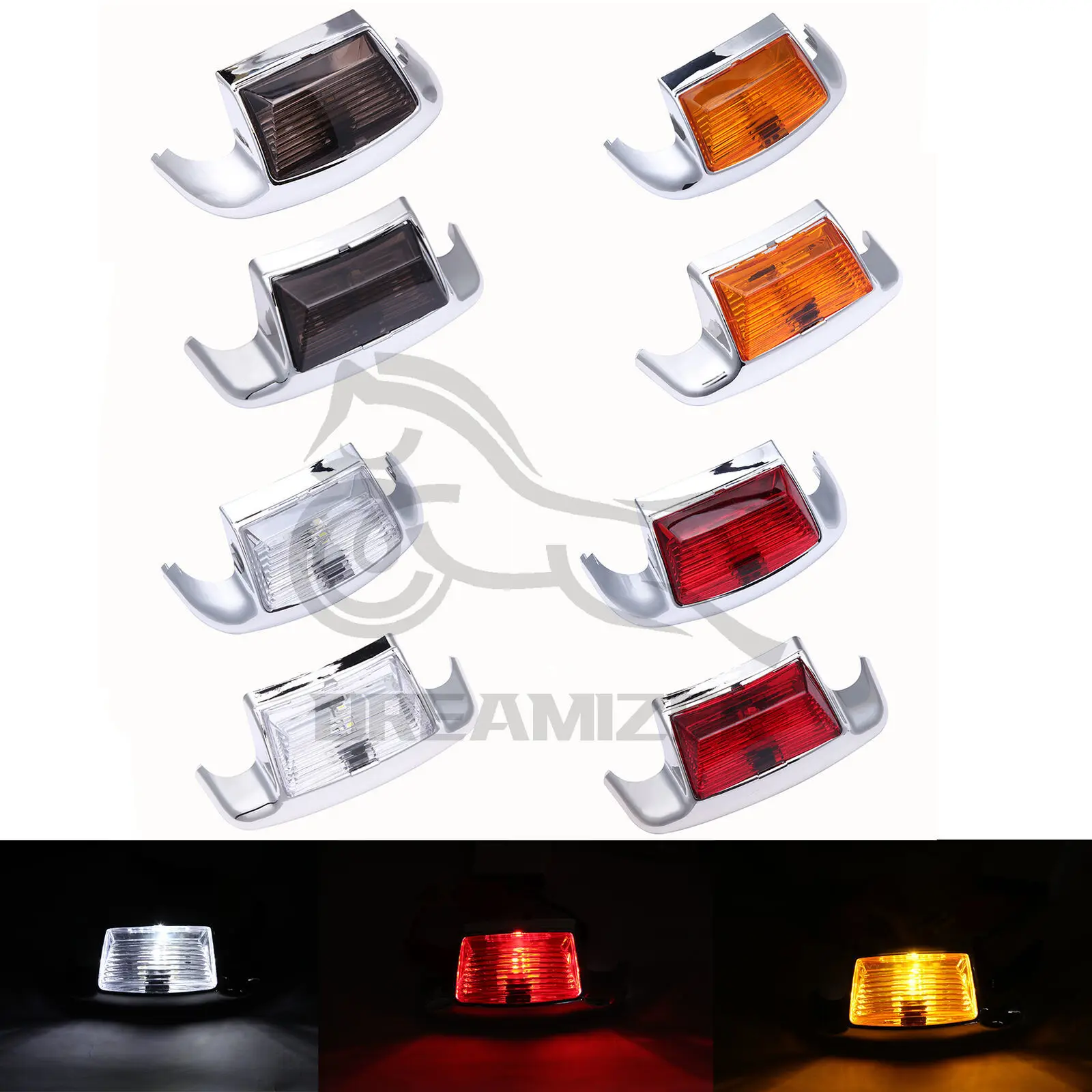 Guardabarros delantero-trasero Harley FLSTC Heritage con luz freno