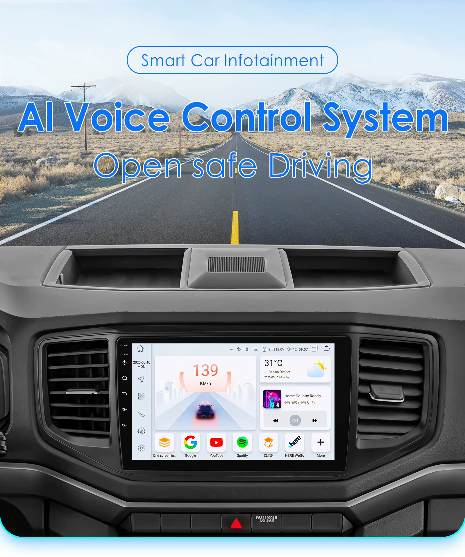 Radio 2 DIN con CarPlay y Android Auto para VW Amarok