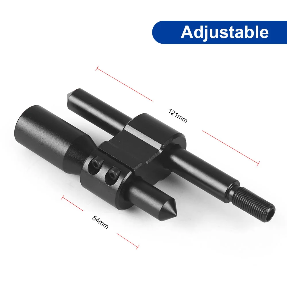 Extensor palanca de cambio M12x1.25 aluminio negro ajustable con adaptadores - imagen 5
