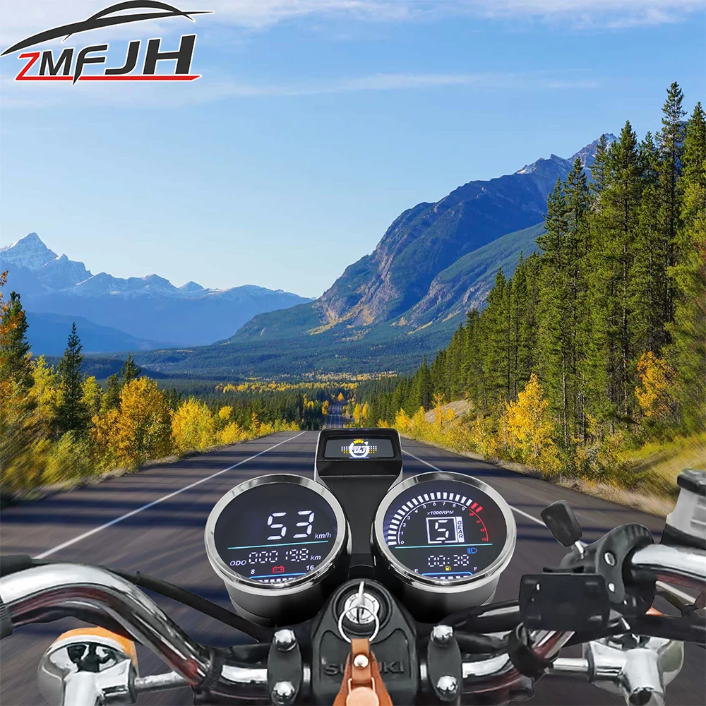 Velocímetro digital LCD con odómetro y marcha Suzuki GN125/150