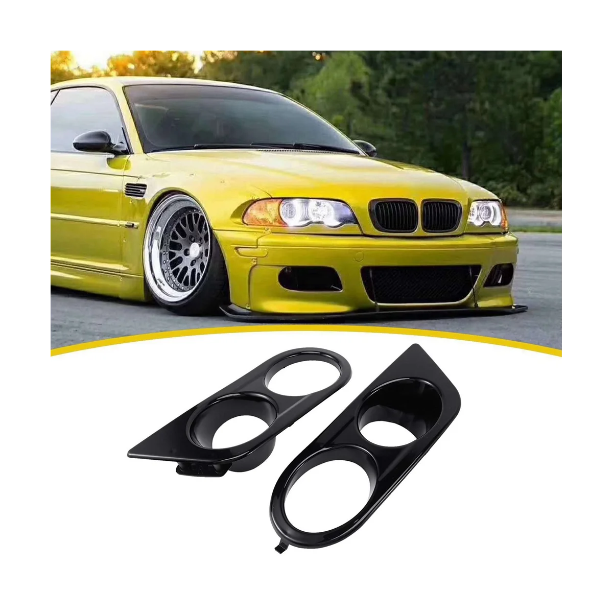 Marco lámpara antiniebla con rejilla parachoques BMW E46 M3 01-06 - imagen 2
