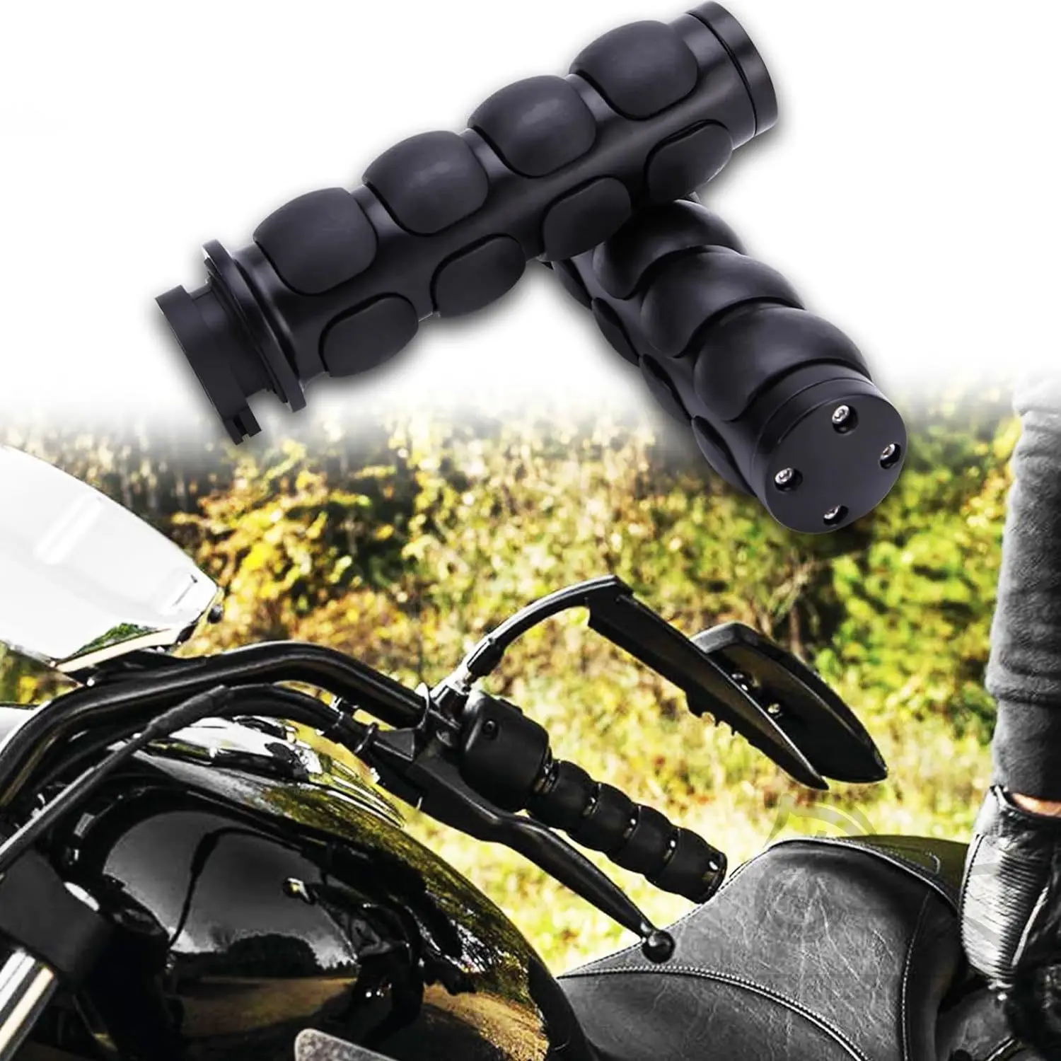 Puños Spike de manillar 1” para Harley-Davidson y Kawasaki VN500 - imagen 2