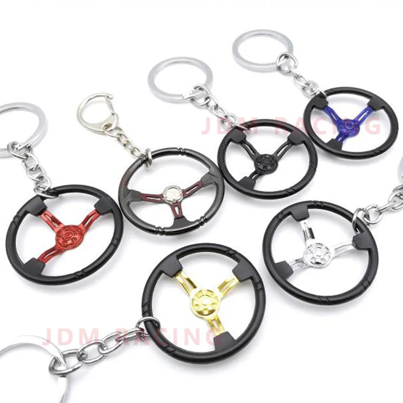 Llavero coche con forma de volante en zinc – accesorio decorativo - imagen 4