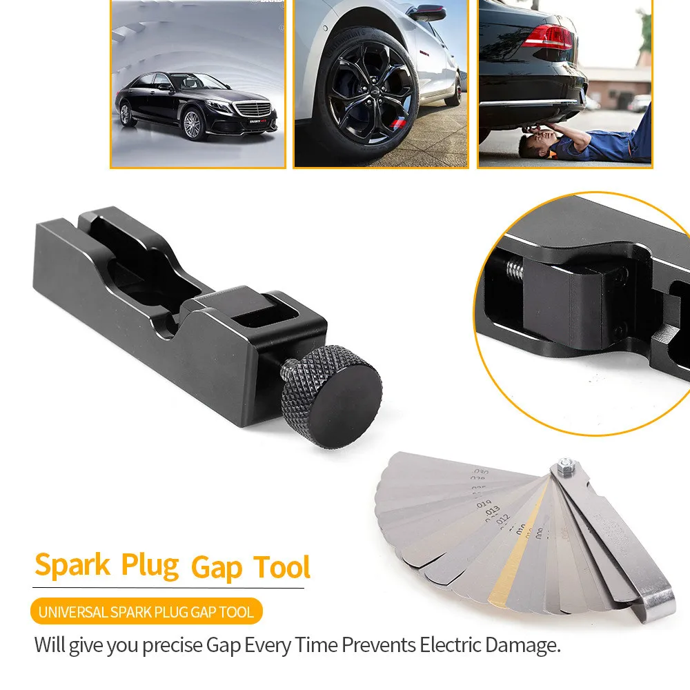 Herramienta universal para huecos de bujías para la mayoría de bujías de 10 mm, 12 mm, 14 mm y 16 mm, color negro