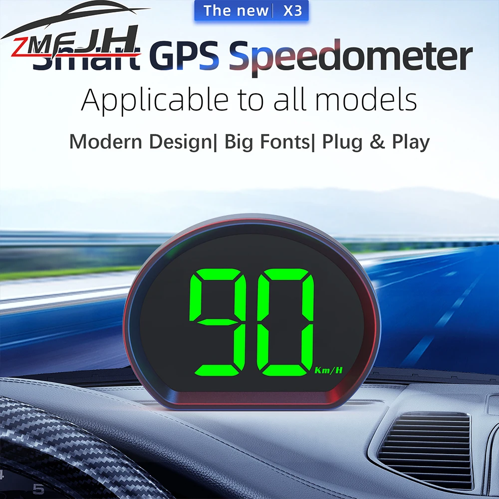 Velocímetro GPS HUD con pantalla LCD para coche, fácil instalación