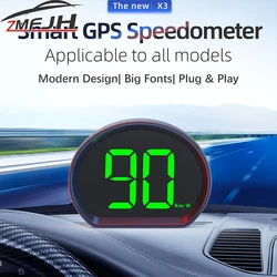 Velocímetro GPS HUD con pantalla LCD para coche, fácil instalación