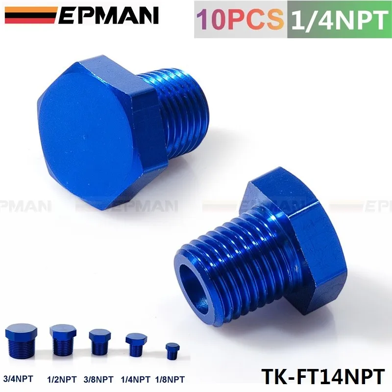 Adaptador EPMAN 1/4 NPT aluminio anodizado azul