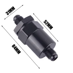 Filtro combustible alto flujo AN-6 30 micras FF06 anodizado negro