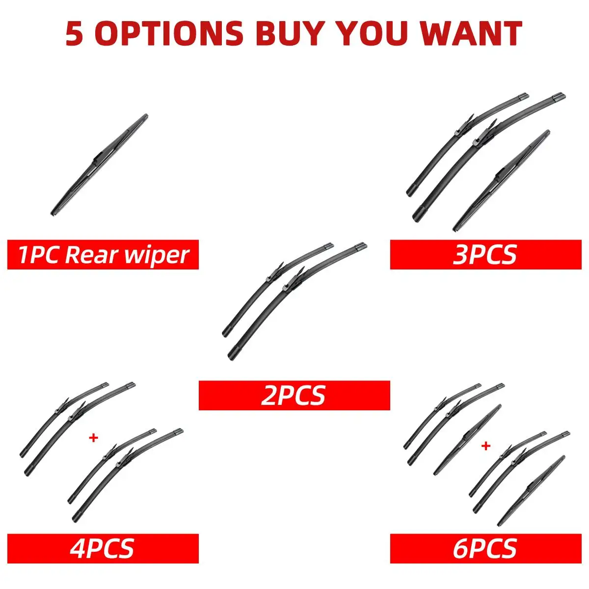 1/2/3/4/6 Uds limpiaparabrisas de coche para Renault Koleos MK1 2008-2015 limpiaparabrisas delantero trasero cepillos cortador accesorios de automóvil 2012 2013 2014 - imagen 3