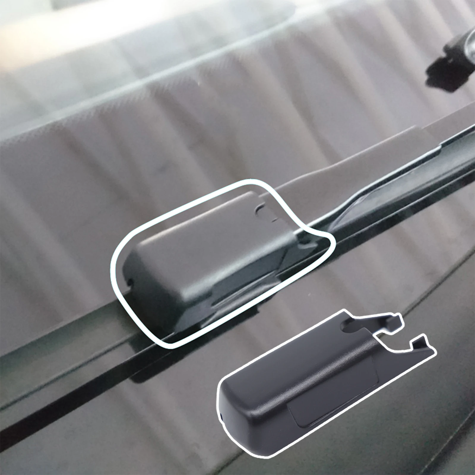 Clip tapa brazo limpiaparabrisas Mercedes Clase A B C E V frontal