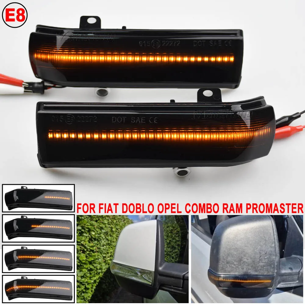 Intermitente LED dinámico ahumado para espejo – Fiat Doblò II - imagen 2