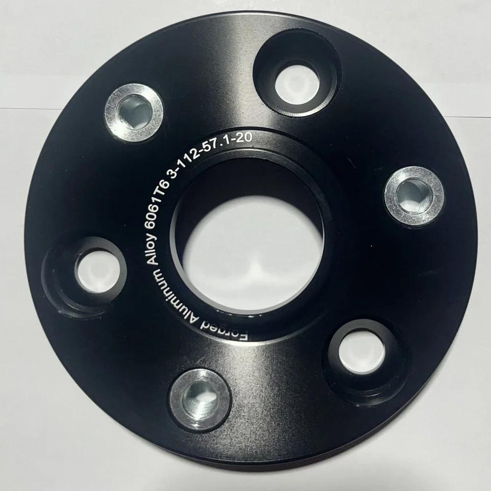 2 uds adaptadores de rueda espaciadores PCD 3x112 diámetro central 57,1mm pernos de terminal M12x1,5 espesor 20/25/30/35mm - imagen 2