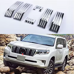 Rejilla delantera cromada ABS para Toyota Land Cruiser Prado 150