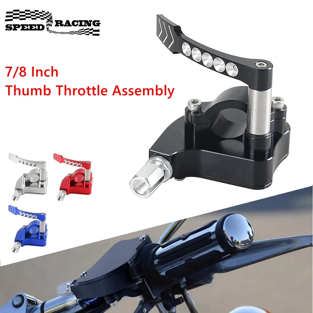 Acelerador de pulgar 22 mm para quad Yamaha, Honda, Suzuki y Kawasaki