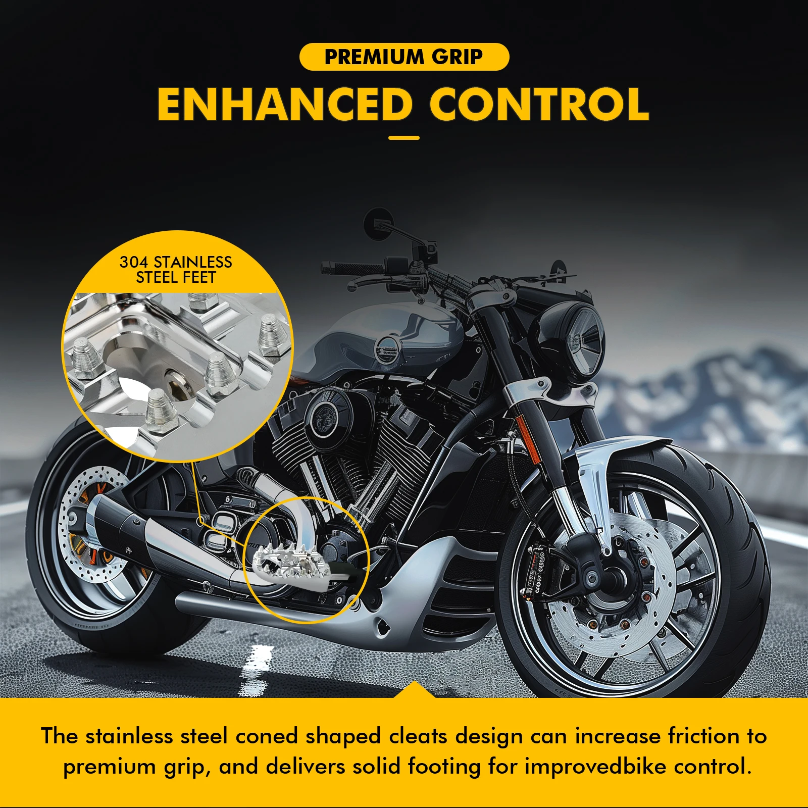 Estribos MX para Harley Sportster y Dyna con clavijas cambio - imagen 4