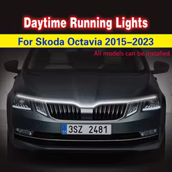 Luces DRL LED 12V para Skoda Octavia 2015-2023 – antiniebla y ambiente
