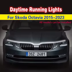 Luces DRL LED 12V para Skoda Octavia 2015-2023 – antiniebla y ambiente