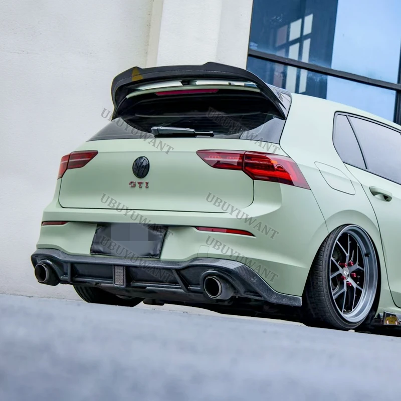 Nuevo diseño 2020 hacia arriba para Volkswagen VW Golf 8 MK8 VIII GTI GTD GTE alerón de fibra de carbono REAL techo de ventana trasera - imagen 2