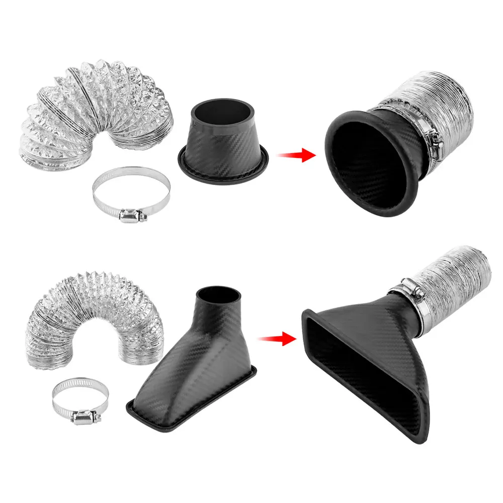 Conducto de admisión turbo universal ABS con efecto carbono