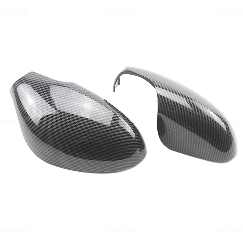 Juego fundas espejo Seat Ibiza 6L 2002-2008 carbono y negro brillo - imagen 5
