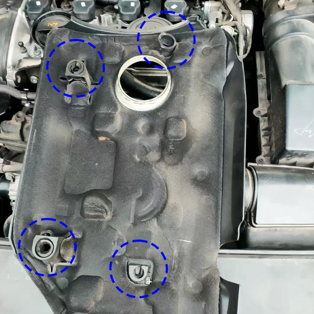 4 Uds nuevo para Ford Focus Sedan Hatchback MK2 2004 - 2011 cubierta de motor negro automático debajo de la placa protectora casquillo de montaje 4M5G-6A994-AA - imagen 4