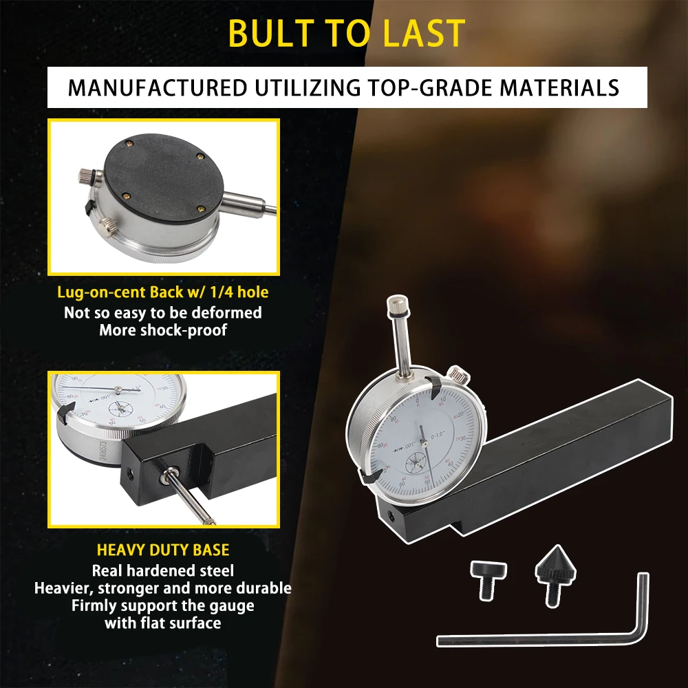 6434 Medidor de altura y contador de diámetro de manga para todos los motores diésel Rango de calibre de orificio 0-1,00" Graduación 0.001" Lectura 0-100 con caja - imagen 4