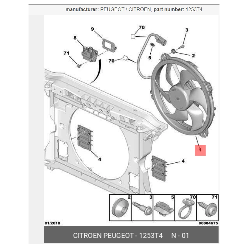9686233080 Motor electroventilador Citroën DS4S, DS5LS, DS5 y DS6 - imagen 4