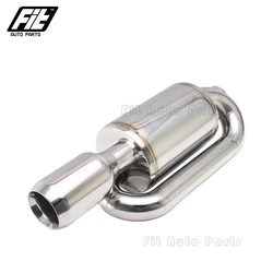Silenciador S-FLOW universal de acero inoxidable estilo Mugen