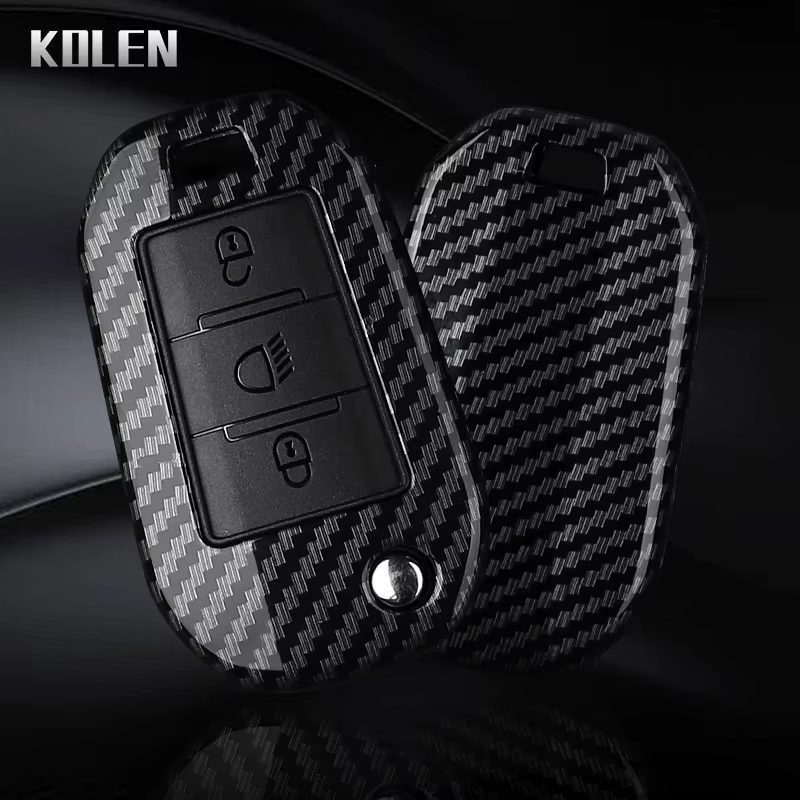 Funda para llave Peugeot Citroën de ABS con efecto carbono - imagen 3