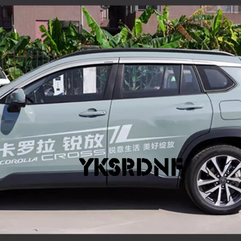 Visera de ventana cruzada negra Toyota Corolla 2022-2024 lluvia y sol - imagen 3